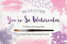 PS Watercolor Brush Kit 250 brushes 01.jpg